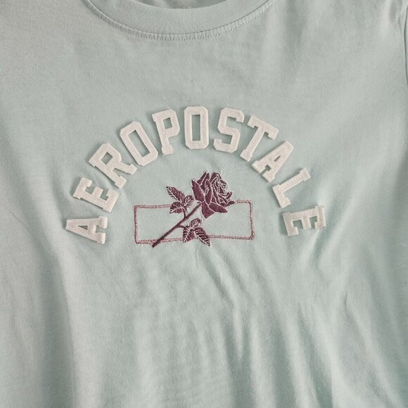 Aeropostale Classic Short Sleeve Blue Large Graphic Shirt - Picture 5 of 9
